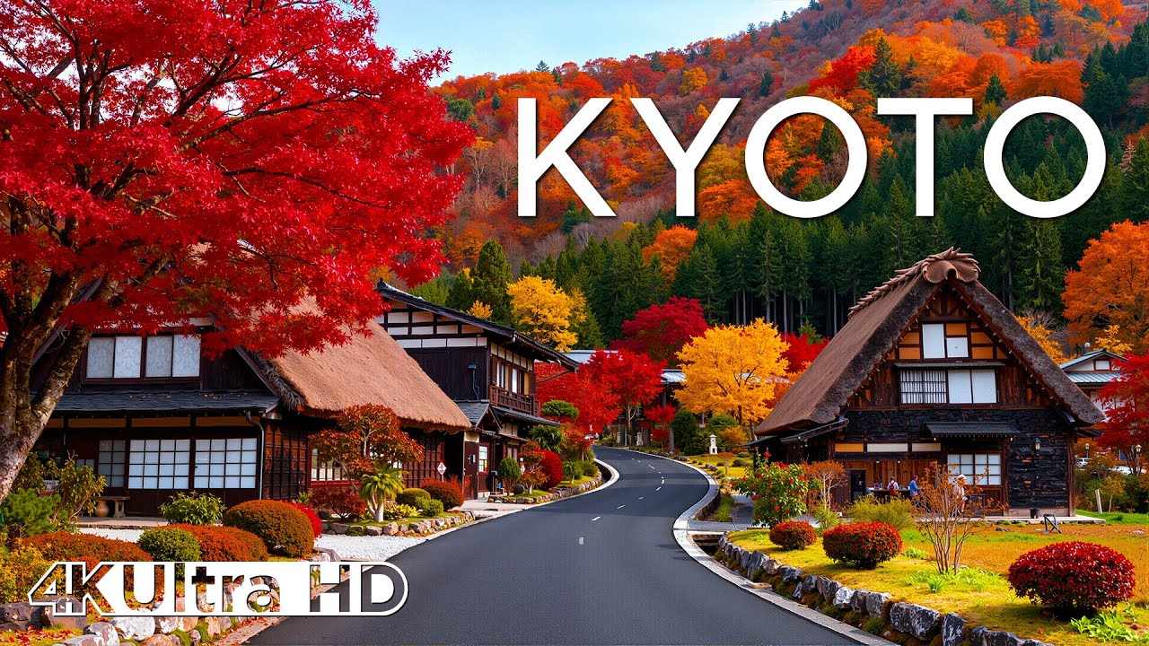 Autumn in Kyoto 4K 🍂 | Stunning Japanese Temples & Maple Leaves
