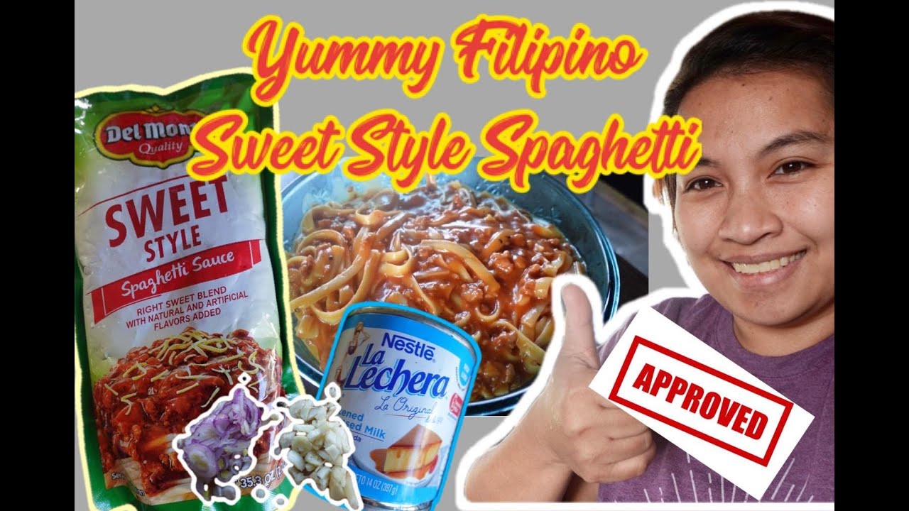 Cooking Yummy Filipino Sweet Style Spaghetti dahil na bored ako | Del monte Sweet Sauce Spaghetti