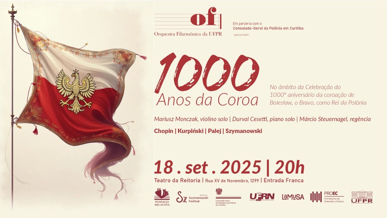 Concerto Orquestra Filarmônica da UFPR “Polônia, Mil Anos” Temporada 2025