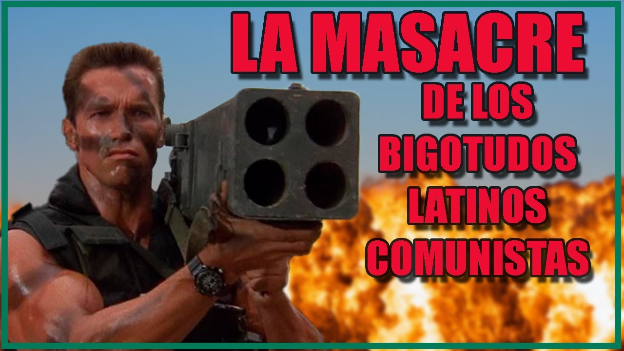 COMMANDO: Schwarzenegger le dispara a todo lo que hable español.