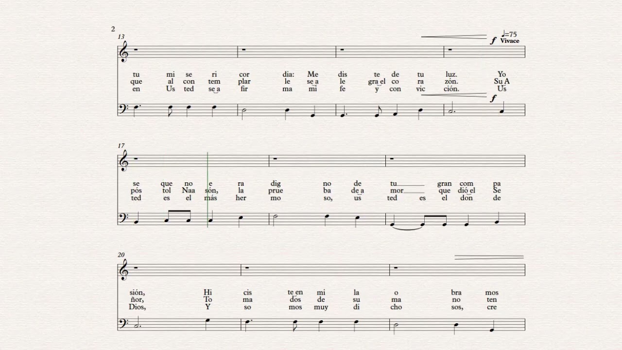 CANCION DE GRATITUD BAJO
