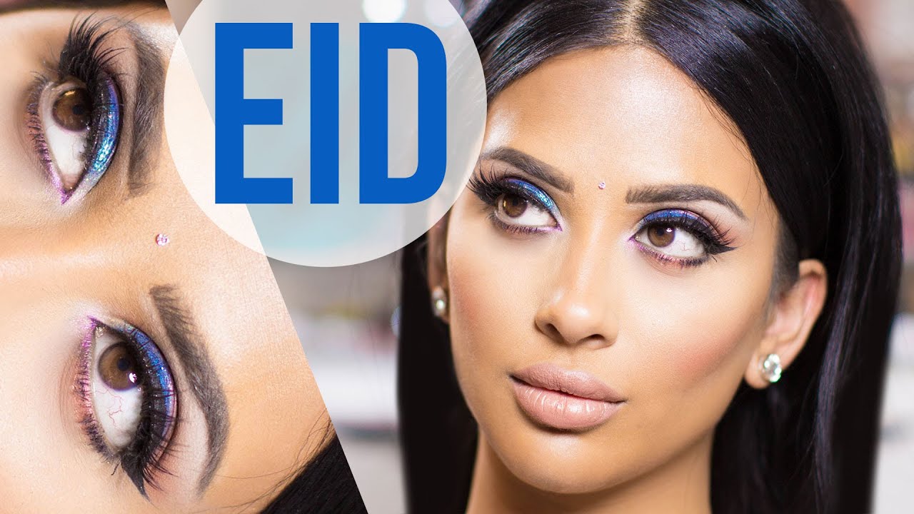 Navy Blue Glitter | Indian Wedding Guest | Eid Makeup | irenesarah