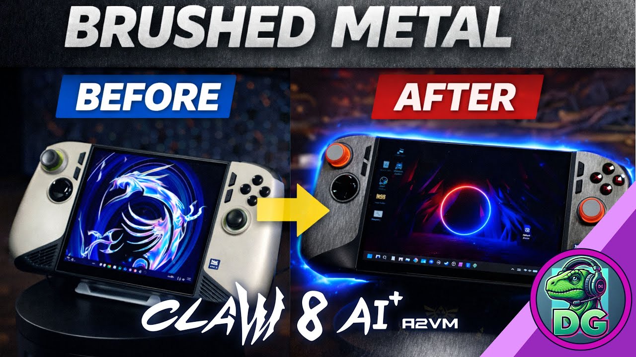 Elevating the MSI Claw 8 AI with Custom Brushed Metal Vinyl