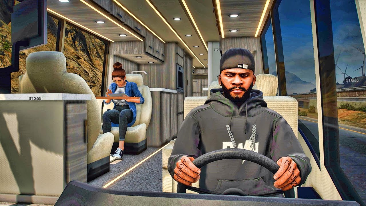 Millionaire's Luxurious Motorhome & Bus in GTA 5!!!| Let's go to work| GTA 5 Mods|