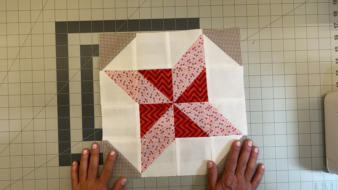 BLOQUE DE ESTRELLA CON REGUILETE- PINWHEEL STAR QUILT BLOCK