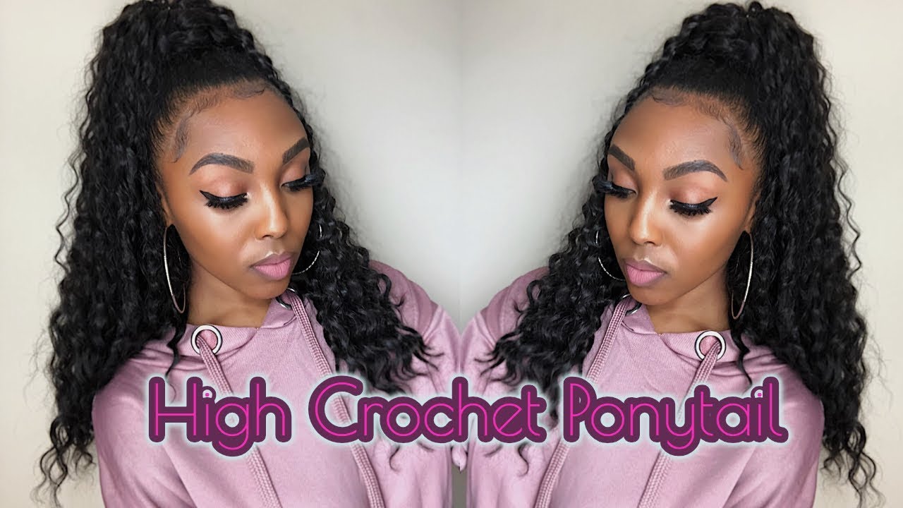 High Crochet Ponytail Tutorial Ft.Ebonyline.com (Dalva Ultimate Braid Hair)