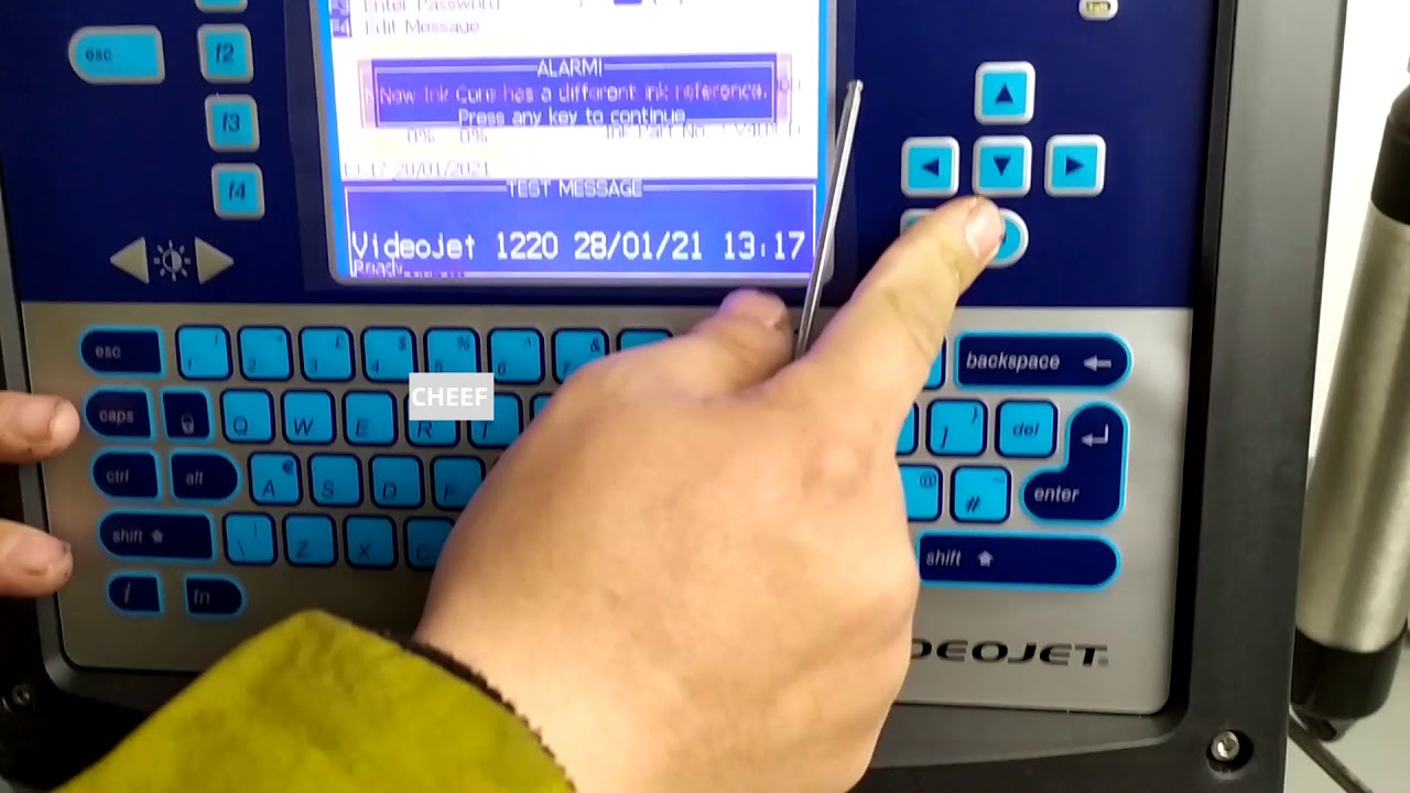 Take a look at Videojet's new 1220 inkjet printer's machine accessories and interface!