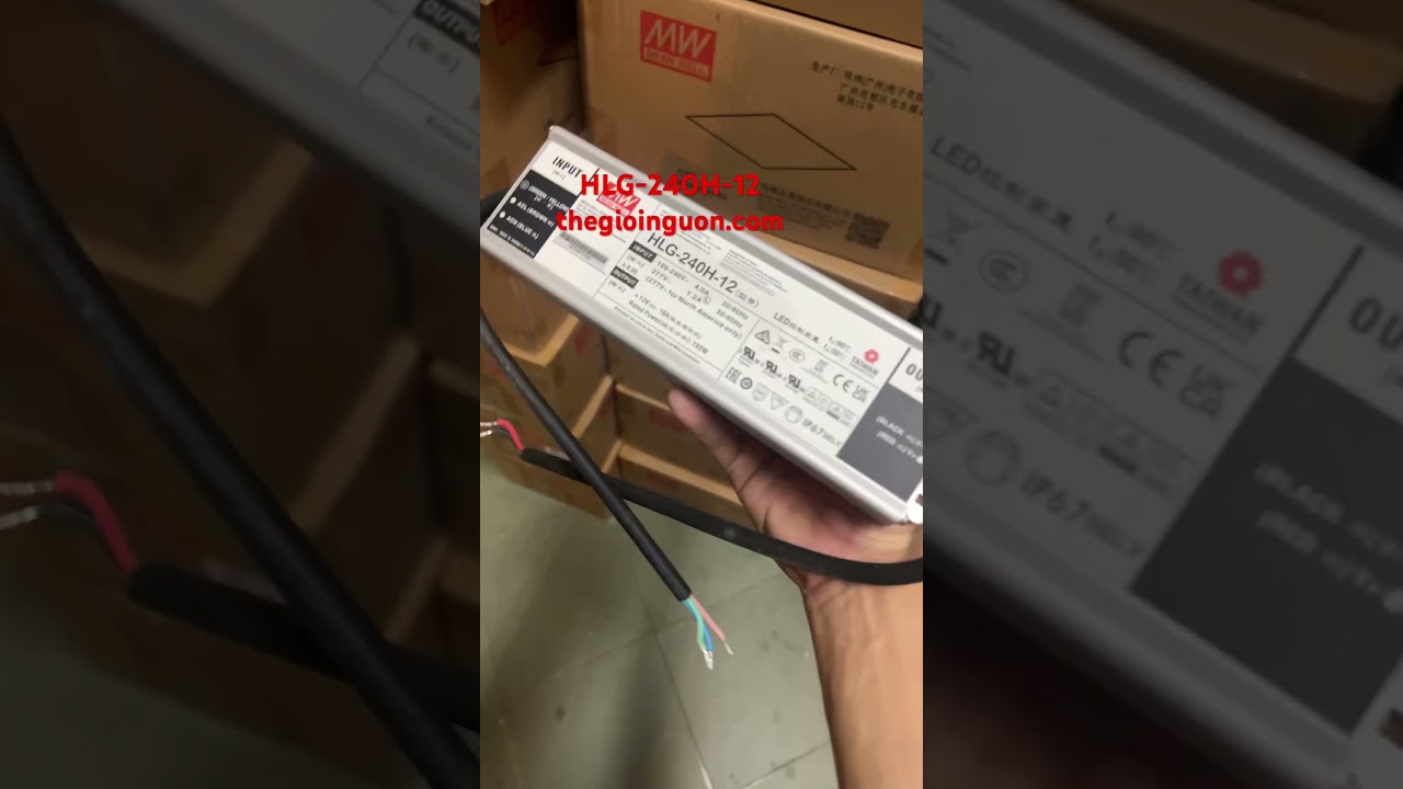 Led driver HLG-240H-24 thegioinguon.com 0903684220 #nguonmeanwell #leddriver #nguondc #meanwell #dc