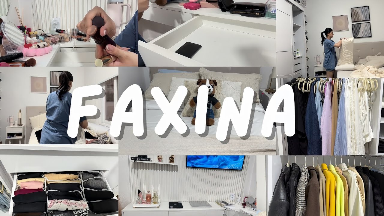 SUPER FAXINA NO QUARTO! ARRUMANDO ARMÁRIO + SAPATEIRA + PENTEADEIRA