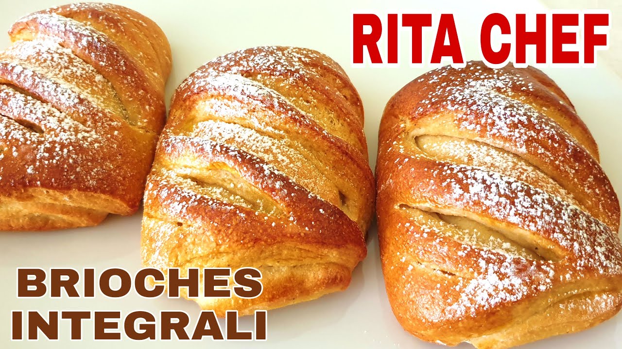 BRIOCHES INTEGRALI RIPIENE⭐RITA CHEF | Con sfogliatura veloce.
