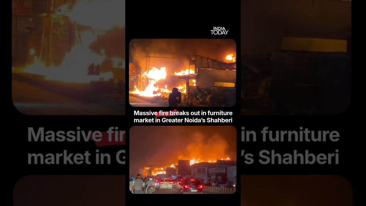 A major fire erupted in the furniture market area of Shahberi in Greater Noida's Bisrakh locality...