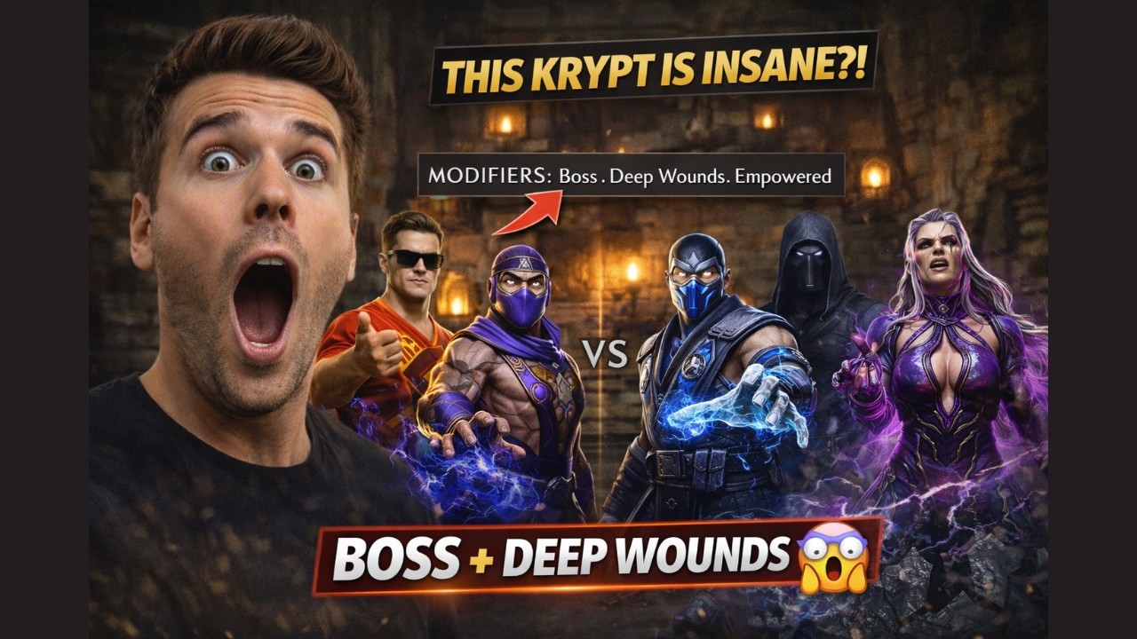 MK Mobile | THIS KRYPT IS INSANE?! 😱 Boss + Deep Wounds Krypt Battle | MK11 Sub-Zero & Noob