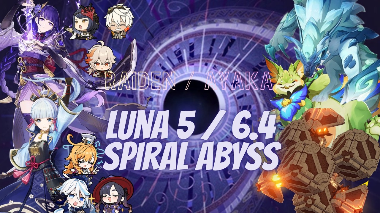 Old Meta | Raiden Shogun Hypercarry & C0 Ayaka Freeze Spiral Abyss Luna 5 / 6.4 Floor 12
