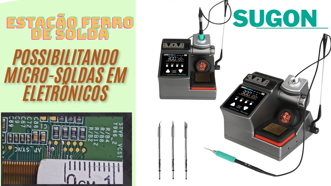 ESTAÇÃO FERRO DE SOLDA AIFEN A9 PRO - IDEAL PARA MICRO SOLDAS - ( LINK NA DESCRIÇÃO)