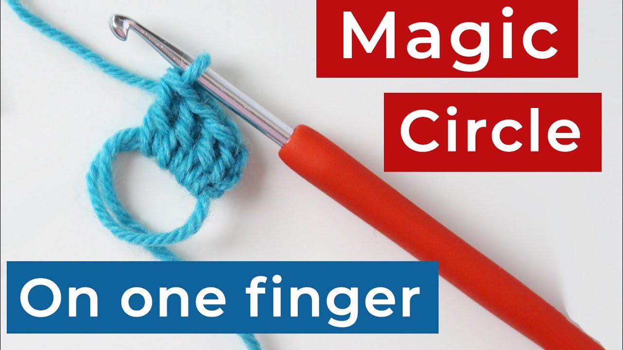 Easiest way to crochet the MAGIC RING (or Magic Circle or Magic Loop). Wrap round one finger