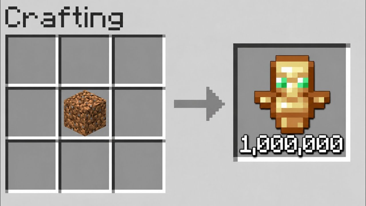 Minecraft, But Dirt Gives OP Items..