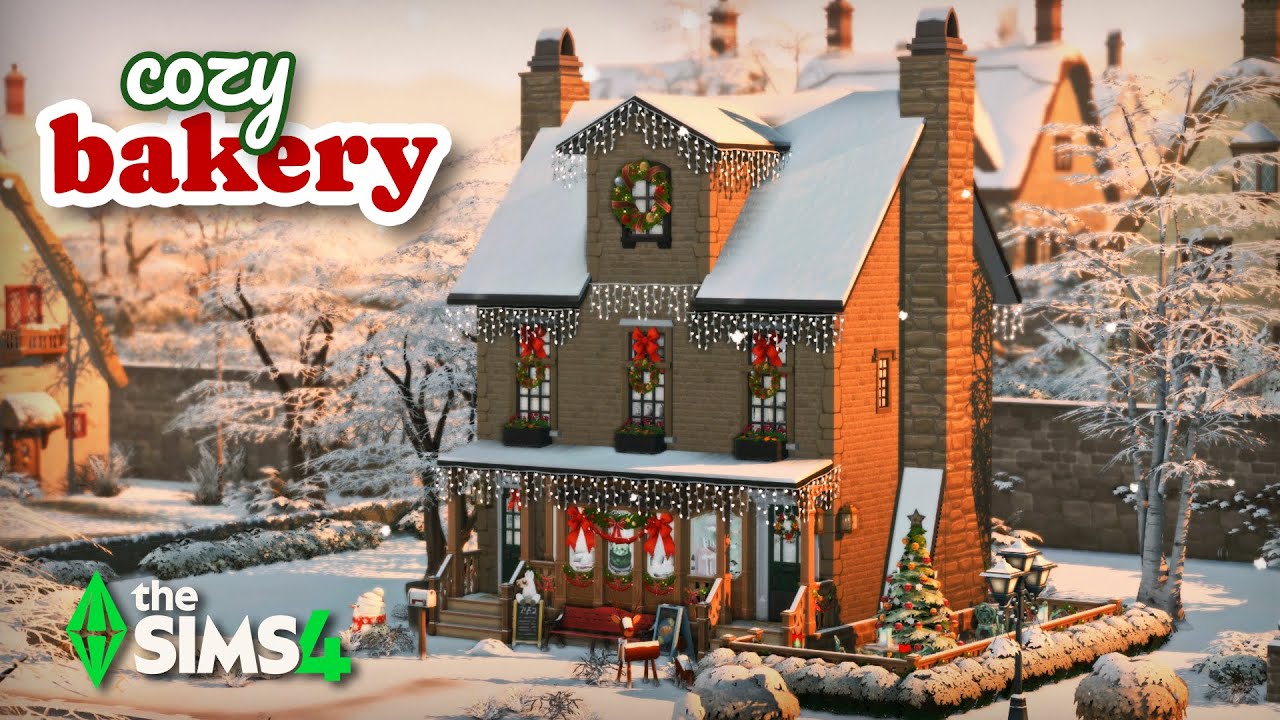 Уютная рождественская пекарня 🍪 | The Sims 4 Скоростная сборка