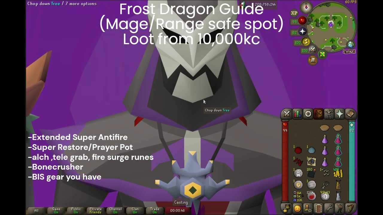 Loot From 10,000 Frost Dragons (Mage safespot guide) OSRS