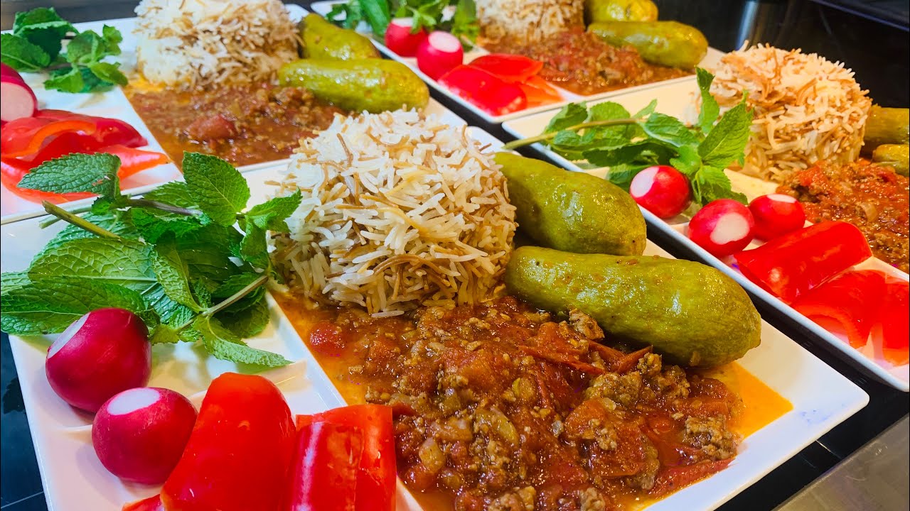 مسقعة البندورة , بعبها محشي كوسا ( حب بعب ) مع رز بشعيريه