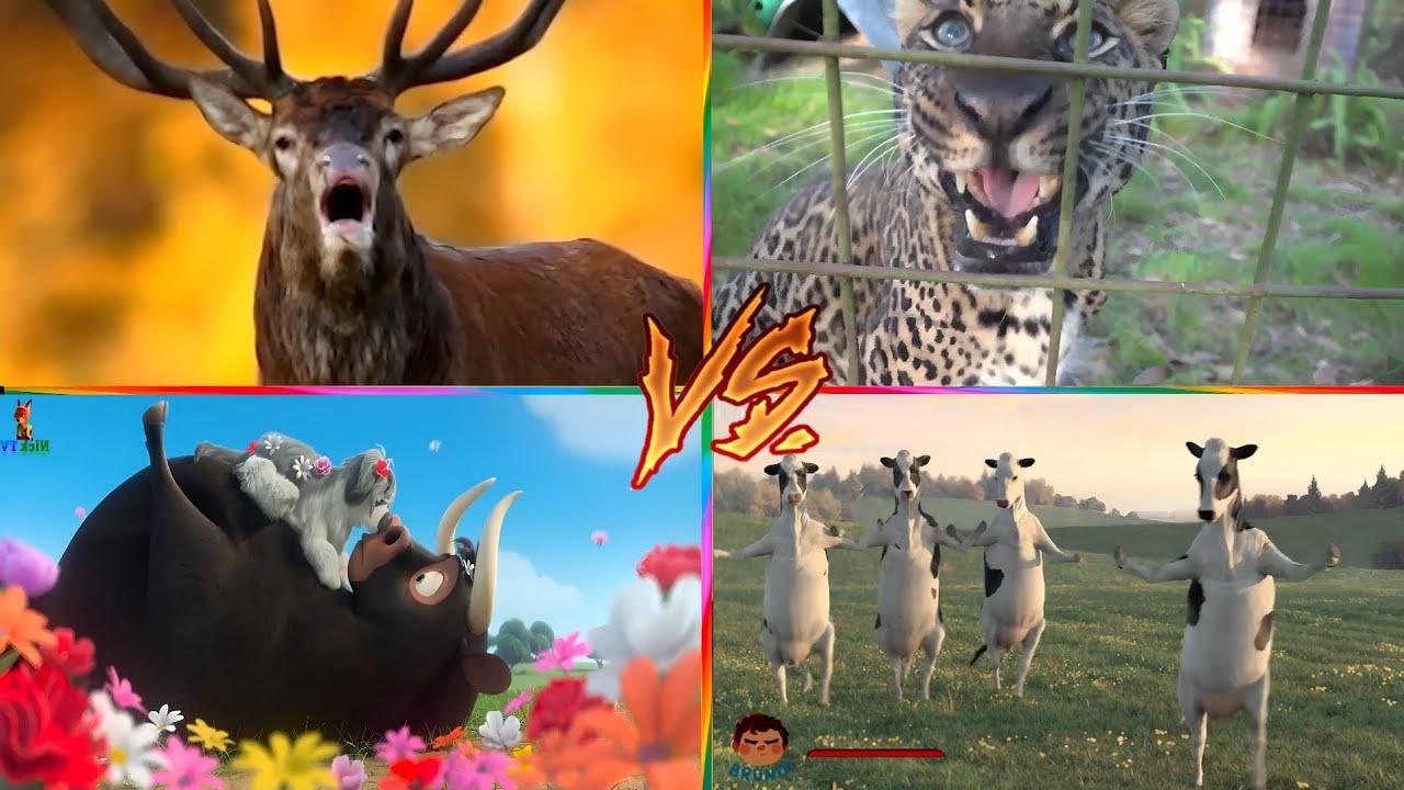 Funny Deer 🫎🆚 Funny Gipard 🐆🆚 Funny Ferdinand 🐃🆚 Funny Cow 🐄🆚 Tiles Hop EDM Rush