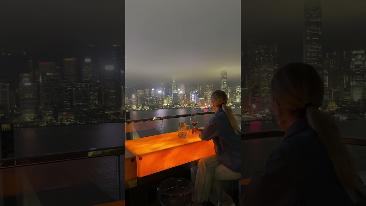 Is this the best rooftop bar in Hong Kong? Location at the end 📍 #hongkong #hongkonglife