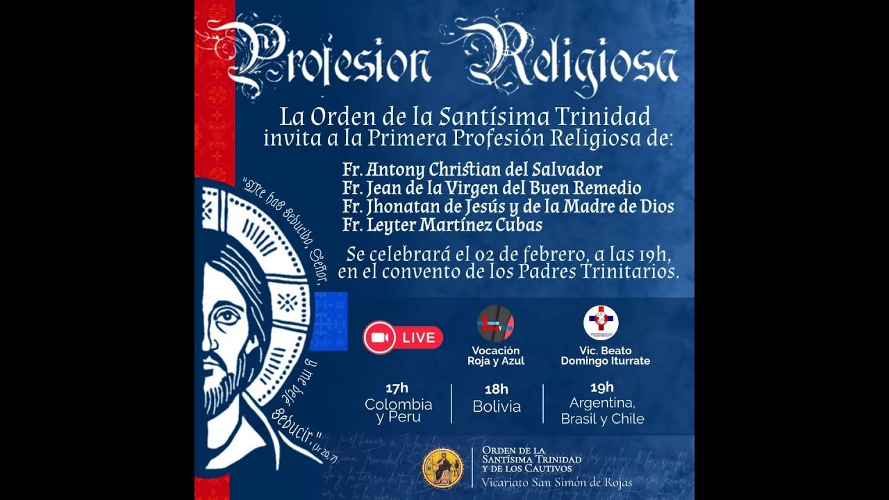PRIMERA PROFESIÓN RELIGIOSA - TRINITARIOS - SAN CARLOS - CHILE - 02/02/2023