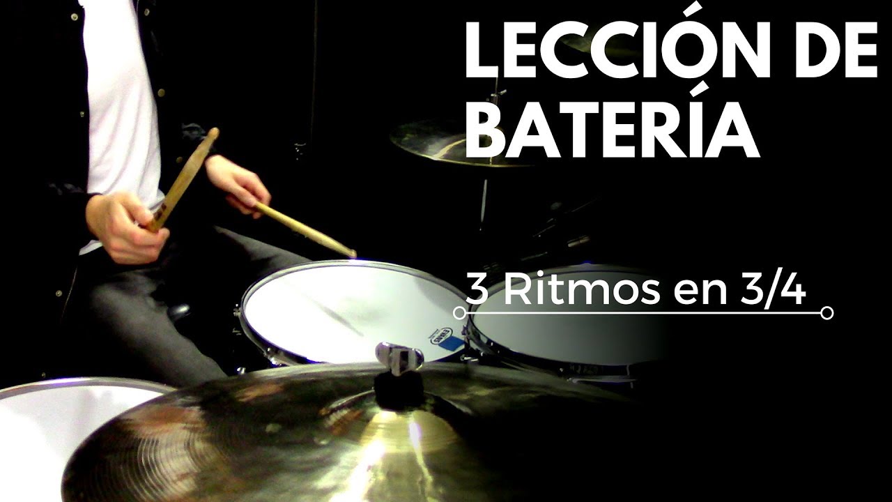 Lección de batería - 3 Ritmos en 3/4