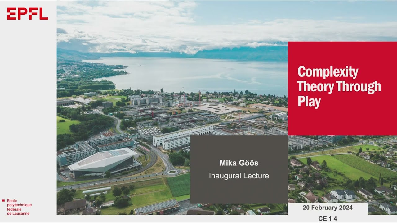 Complexity Theory Through Play, by Prof. Mika Göös