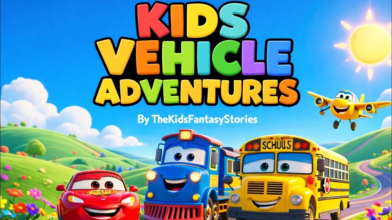 Kids Vehicle Adventures song 🚗🚌 | Fun Vehicle Song for Kids | Car, Bus, Train & Plane Rhyme