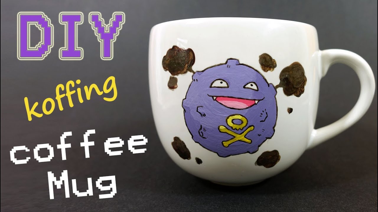Как навсегда нарисовать что-либо на кружке — кружка Koffing | Совместная работа с CraftySandra