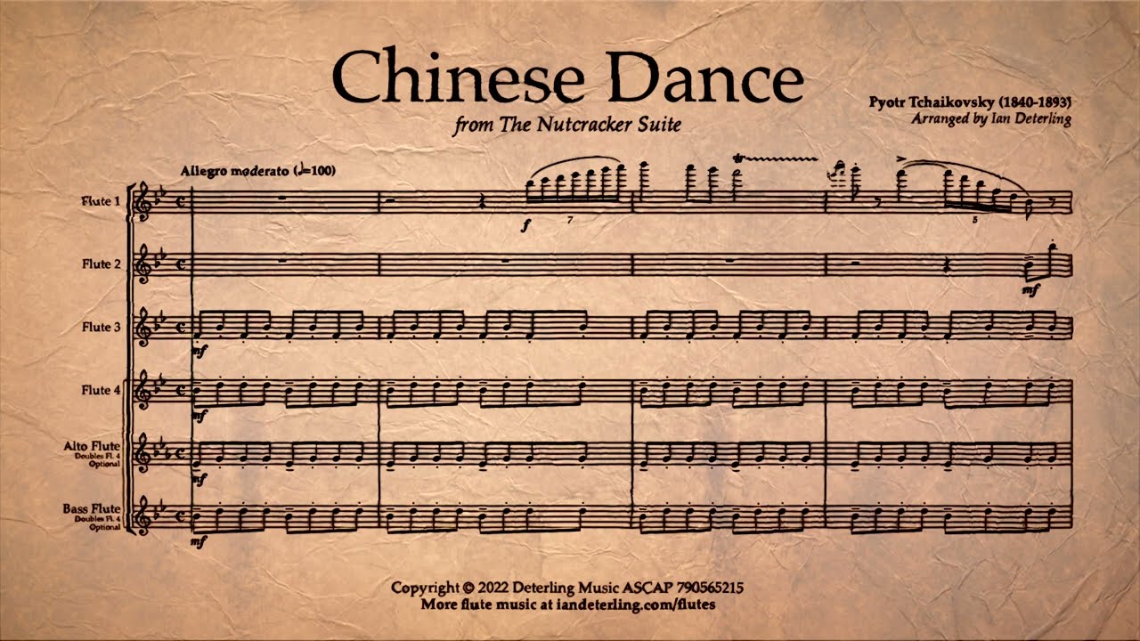 Chinese Dance for Flute Quartet