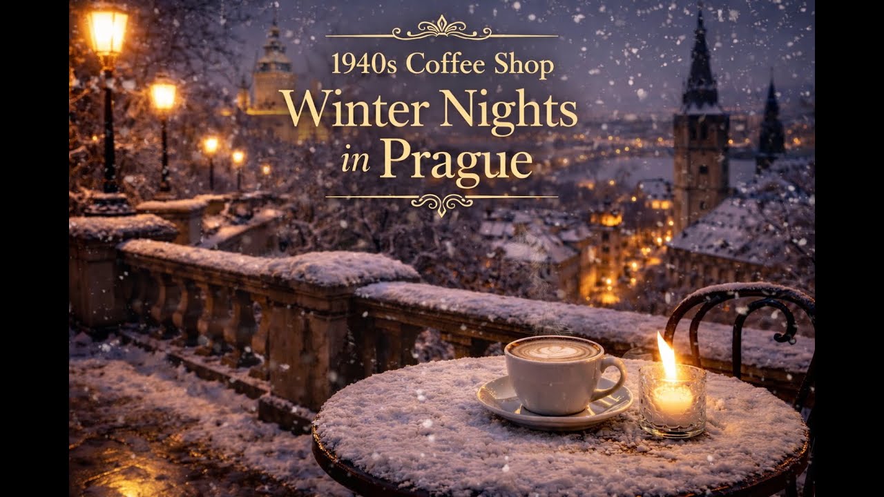 1940s Coffee Shop Jazz in Prague | Winter Nights, Candlelight & Calm