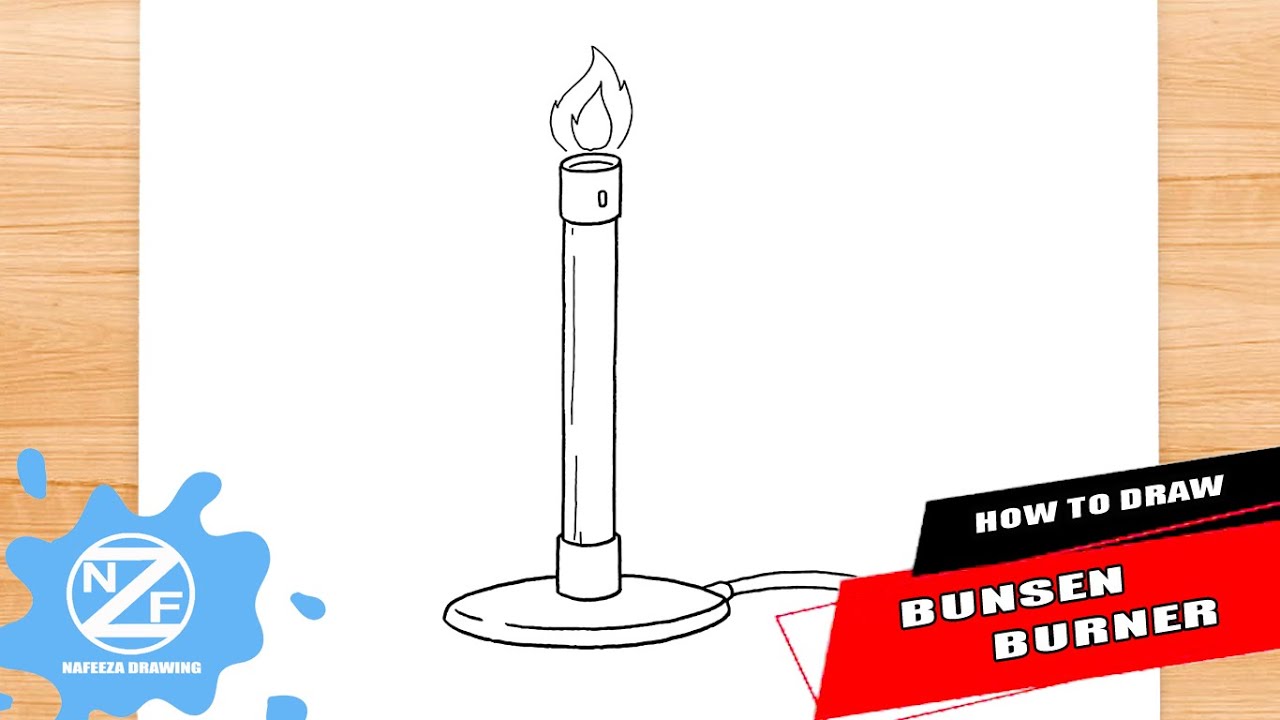 How to draw Bunsen Burner