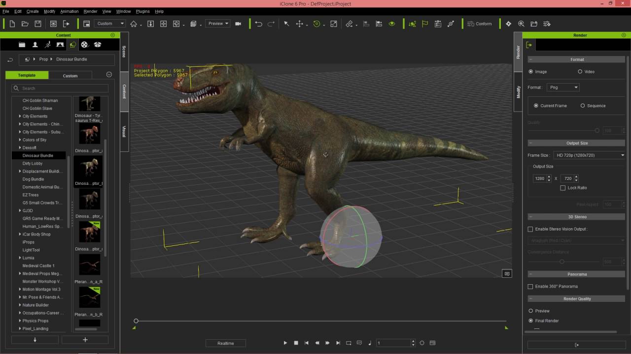 iClone 6.5 Tutorial - Animating with Dinosaurs