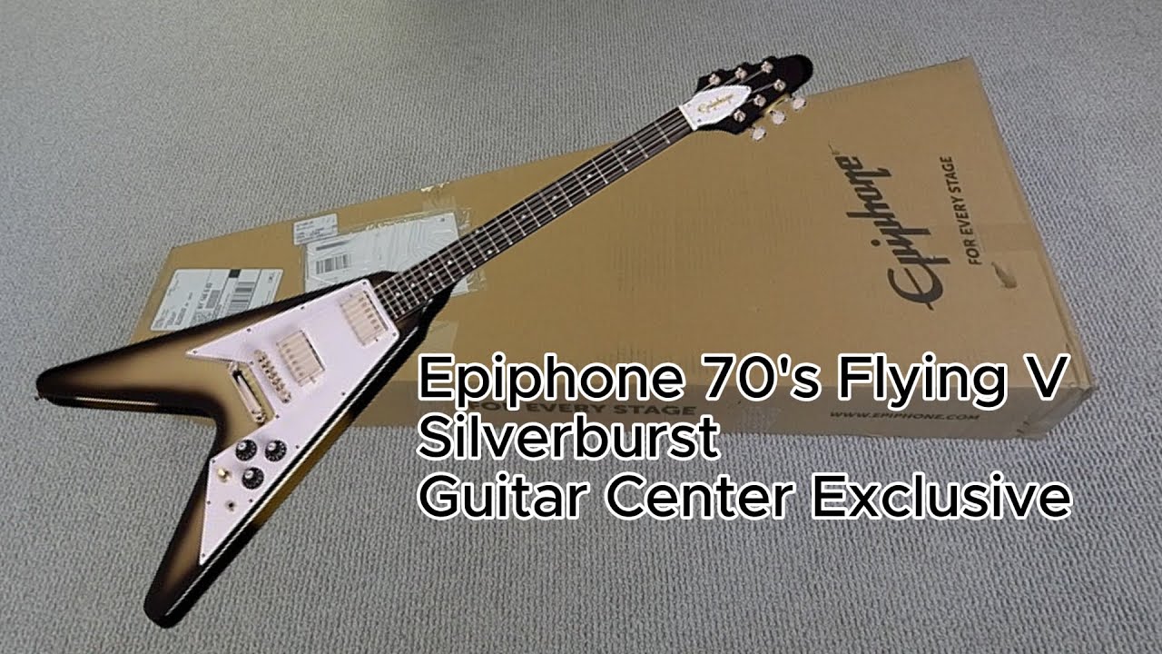 Epiphone 70s Flying V Silverburst Guitar Center Exclusive Gibson Flying V