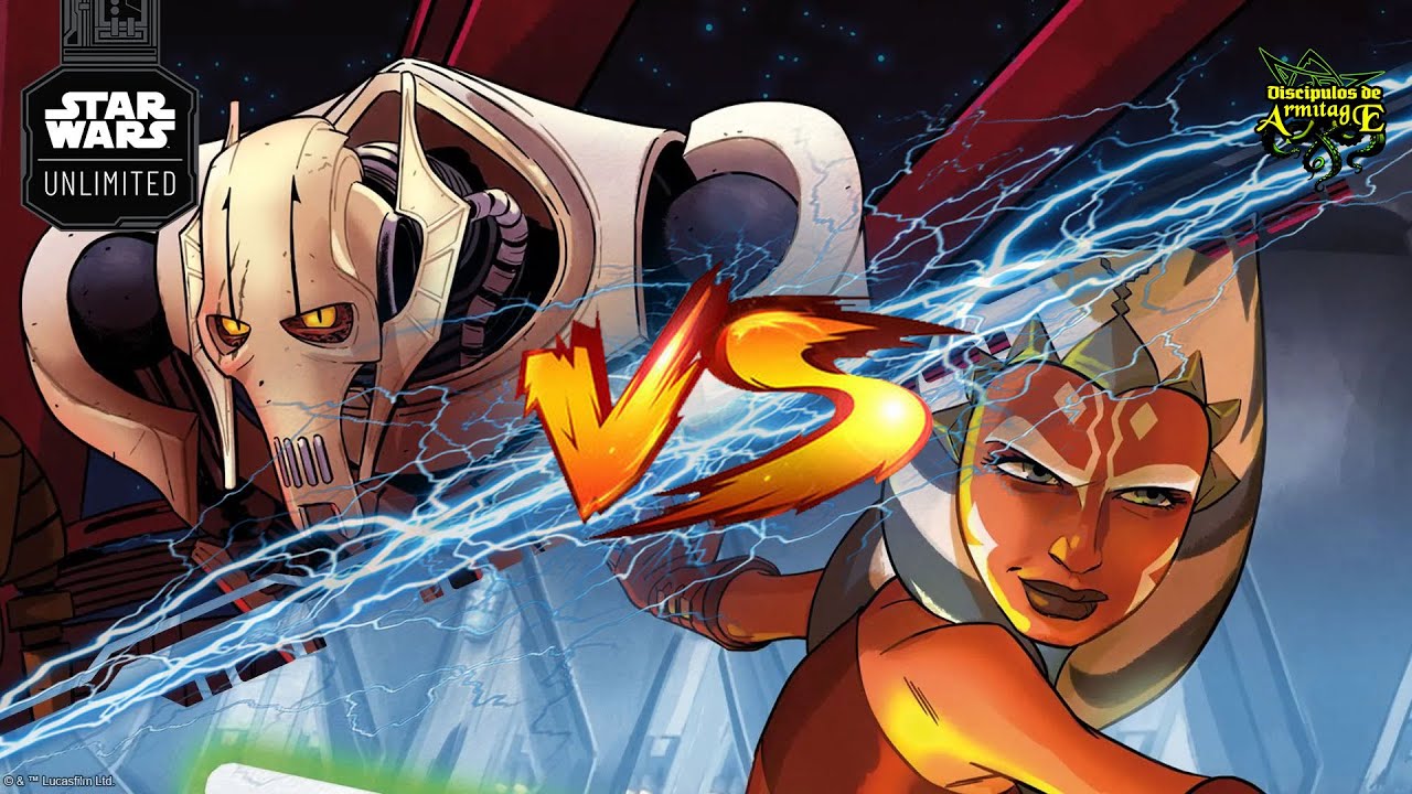 Star Wars UNLIMITED. Partida Ahsoka versus Grievous. El Ocaso de la República