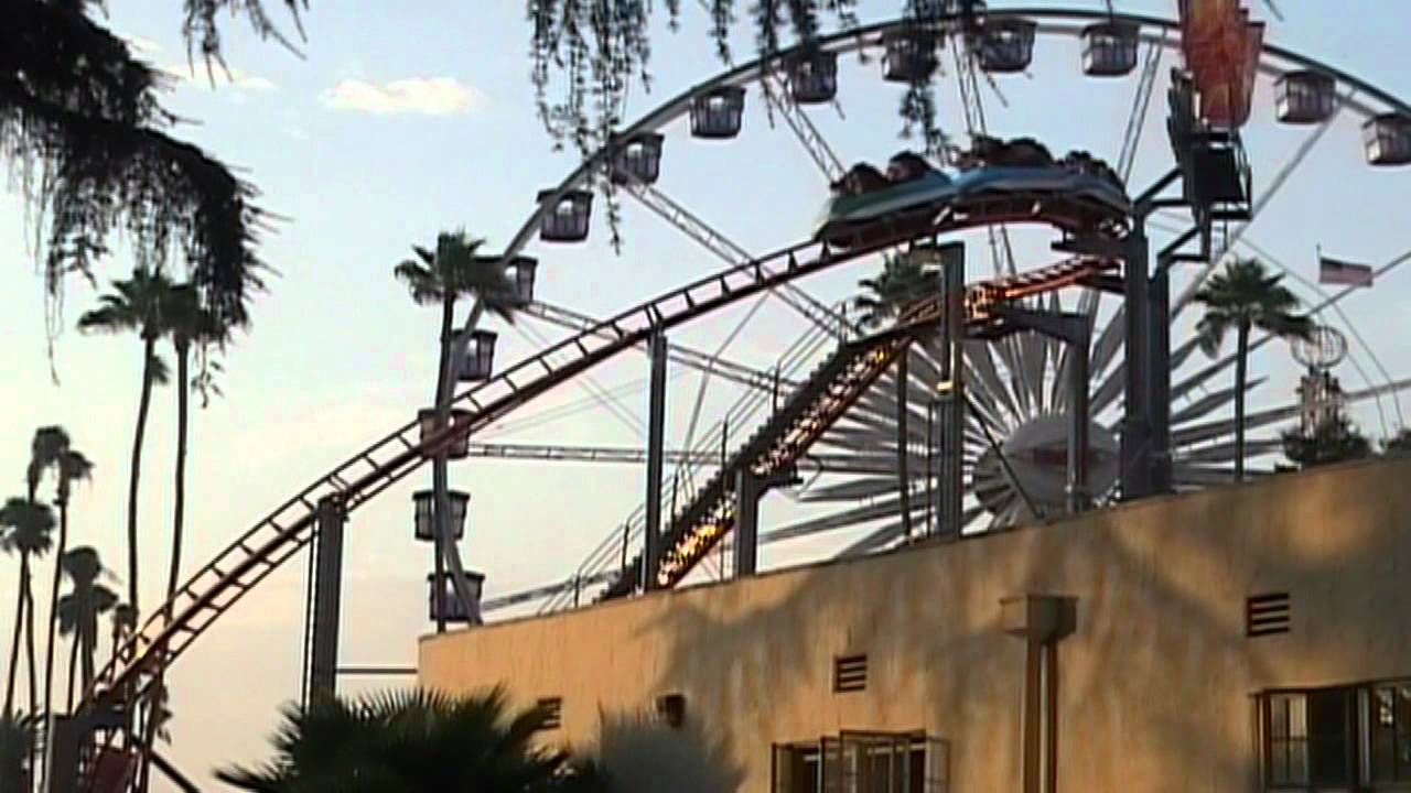 Typhoon Looping Roller Coaster Raw Footage. Los Angeles County Fair 2011