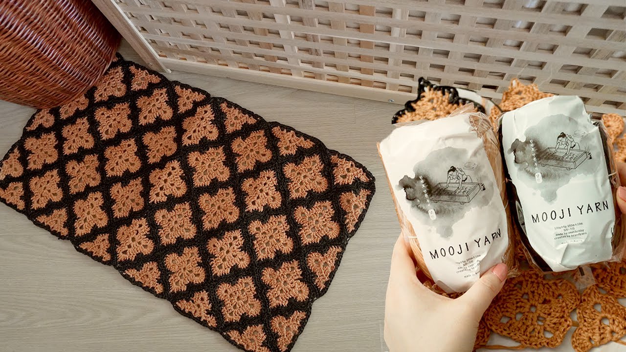 [오늘의 실] 무지얀과 다마스크 모티브 매트 ㅣ KOREA PAPER YARN & DAMASK MOTIF MAT