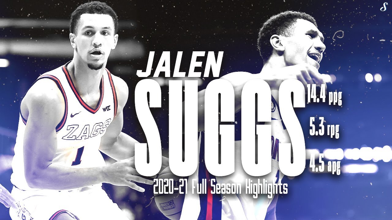 Jalen Suggs Gonzaga 2020-21 Full Season Highlights | 14.4 PPG 5.3 RPG 4.5 APG 