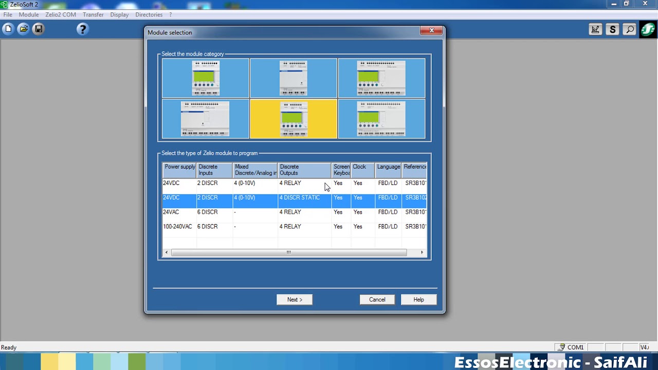 #1 -  ZelioSoft FBD واجهة البرنامج