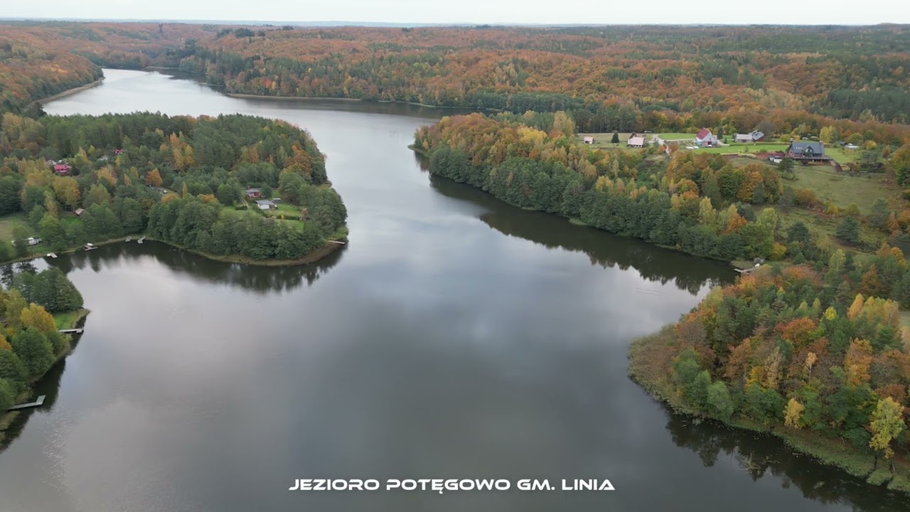 Jezioro Potęgowo - Jesień 2022 Kaszubski Dron DJI Mini 3 Pro