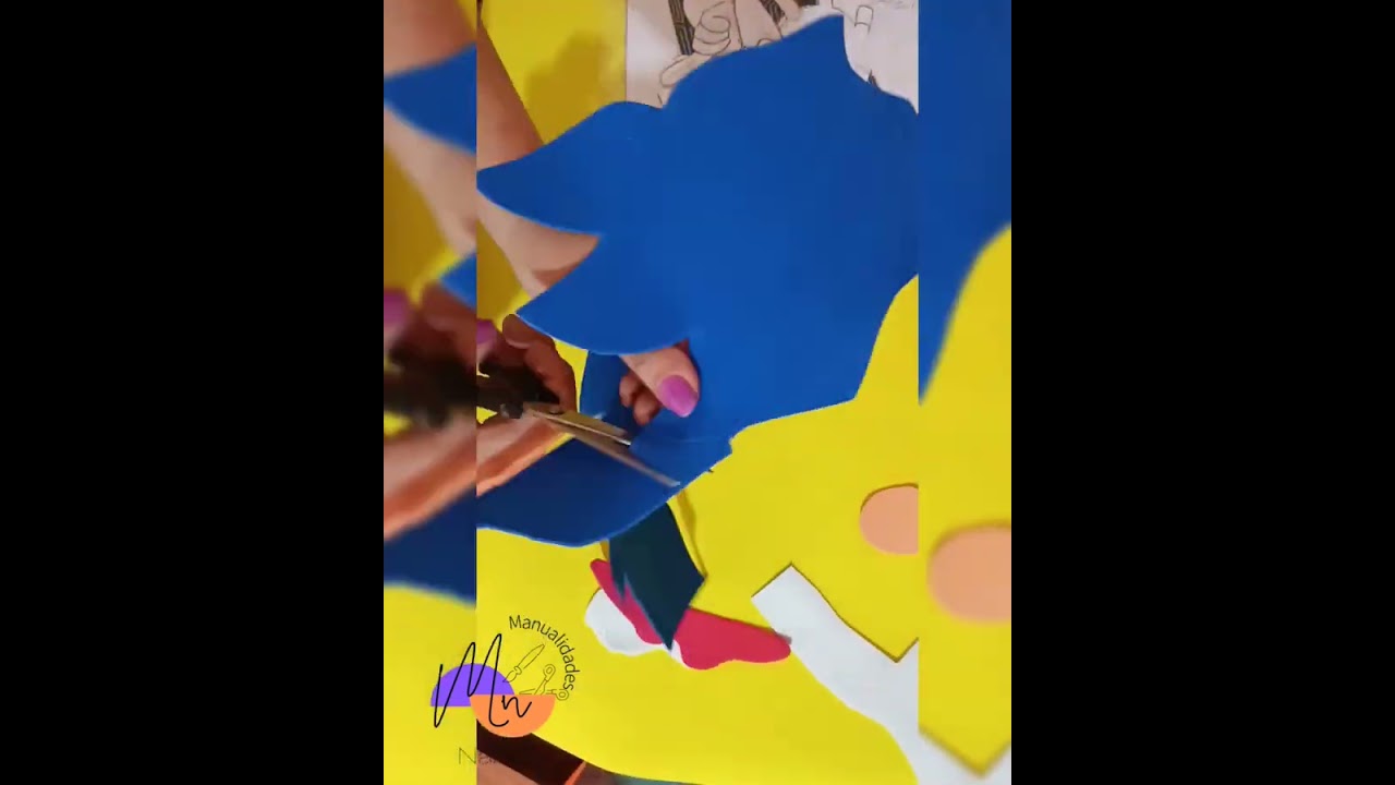como hacer Sonic en goma eva