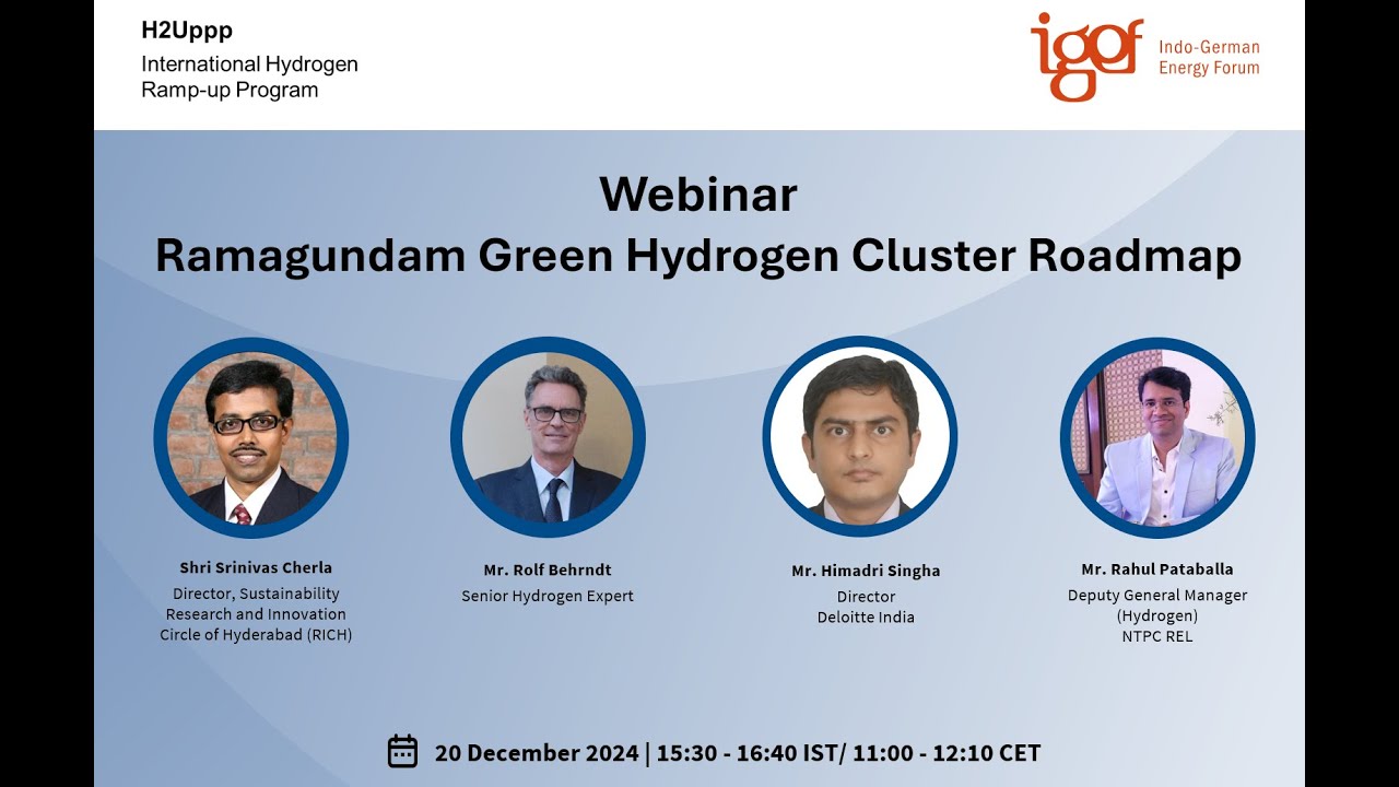 Webinar on Ramagundam Green Hydrogen Cluster Roadmap
