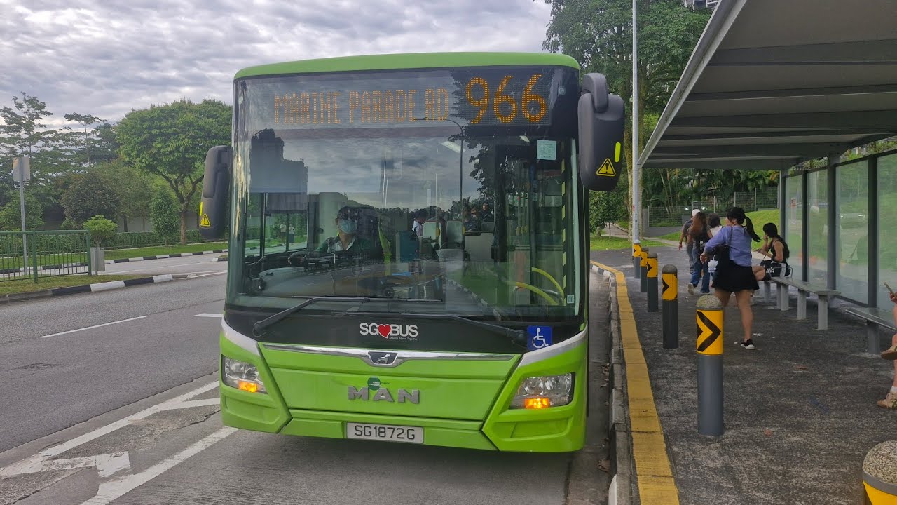 Tower Transit Bus Service 966 Man NL323F A22 Euro VI SG1872G