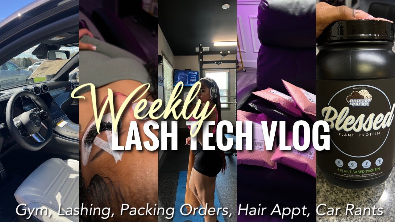 WEEKLY LASH TECH VLOG: $3K WEEK, SHIPPING ORDERS, GYM , LASHING CLIENTS + MORE