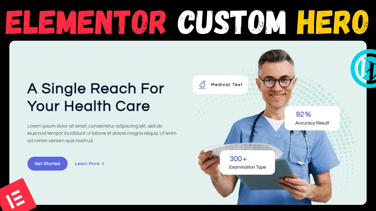 Design a Premium HERO Section with ELEMENTOR | WordPress Beginner to Pro 2026