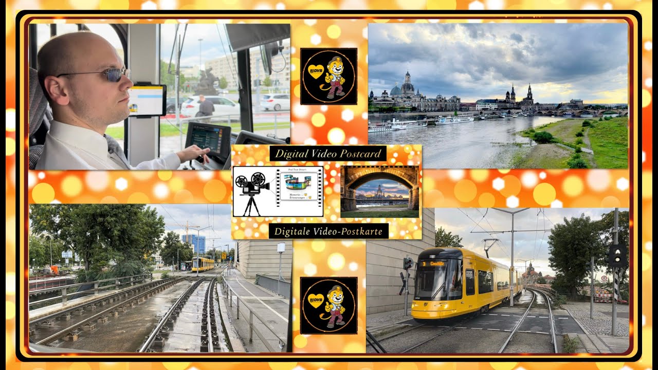 Mit Eric und der Straßenbahn NGT 6DD 2588, 2x über die Dresdner Carolabrücke / Germany, 31.08.2023