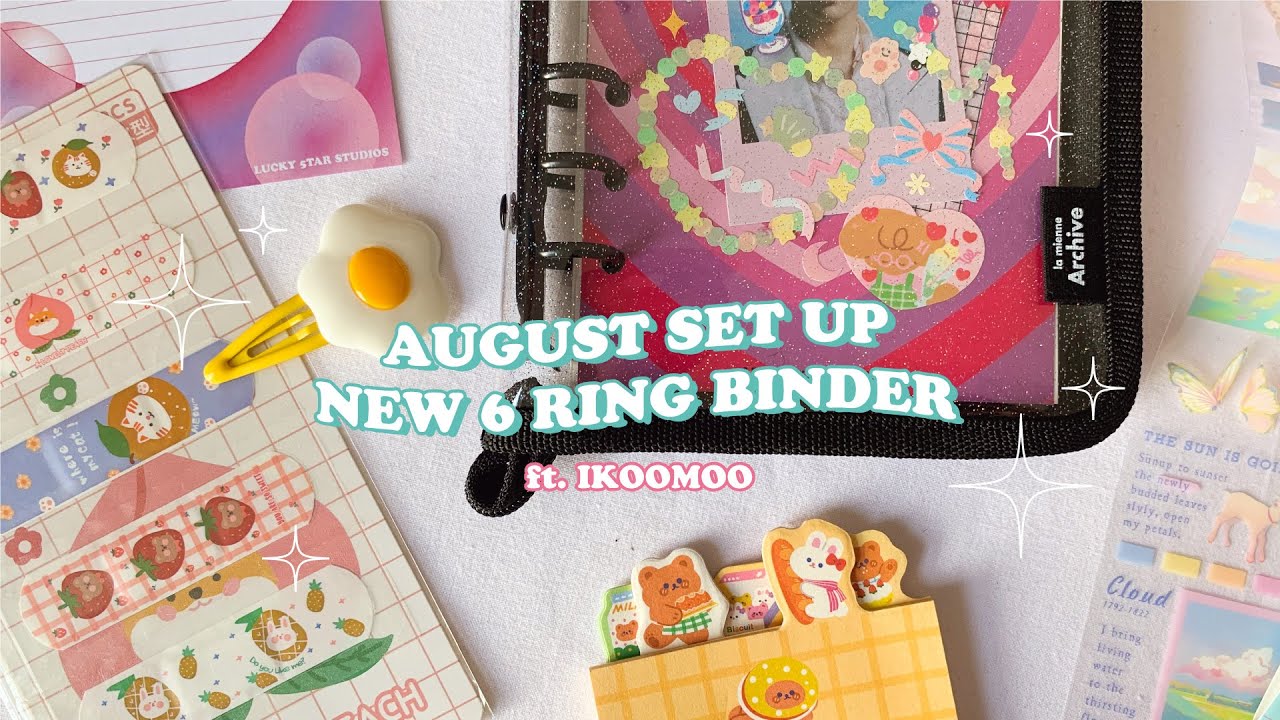 🩰 AUGUST SET UP — 6 ring journal with me + ikoomoo unboxing