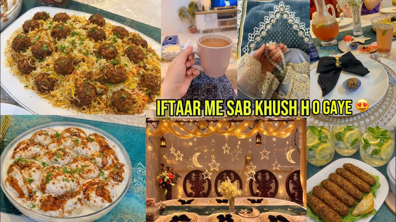 Iftaari Ho To Aisi💕Sehri to Iftar Vlog🌙Chicken Kofta Biryani- Chicken Kabab | Sab Khush Ho Gaye