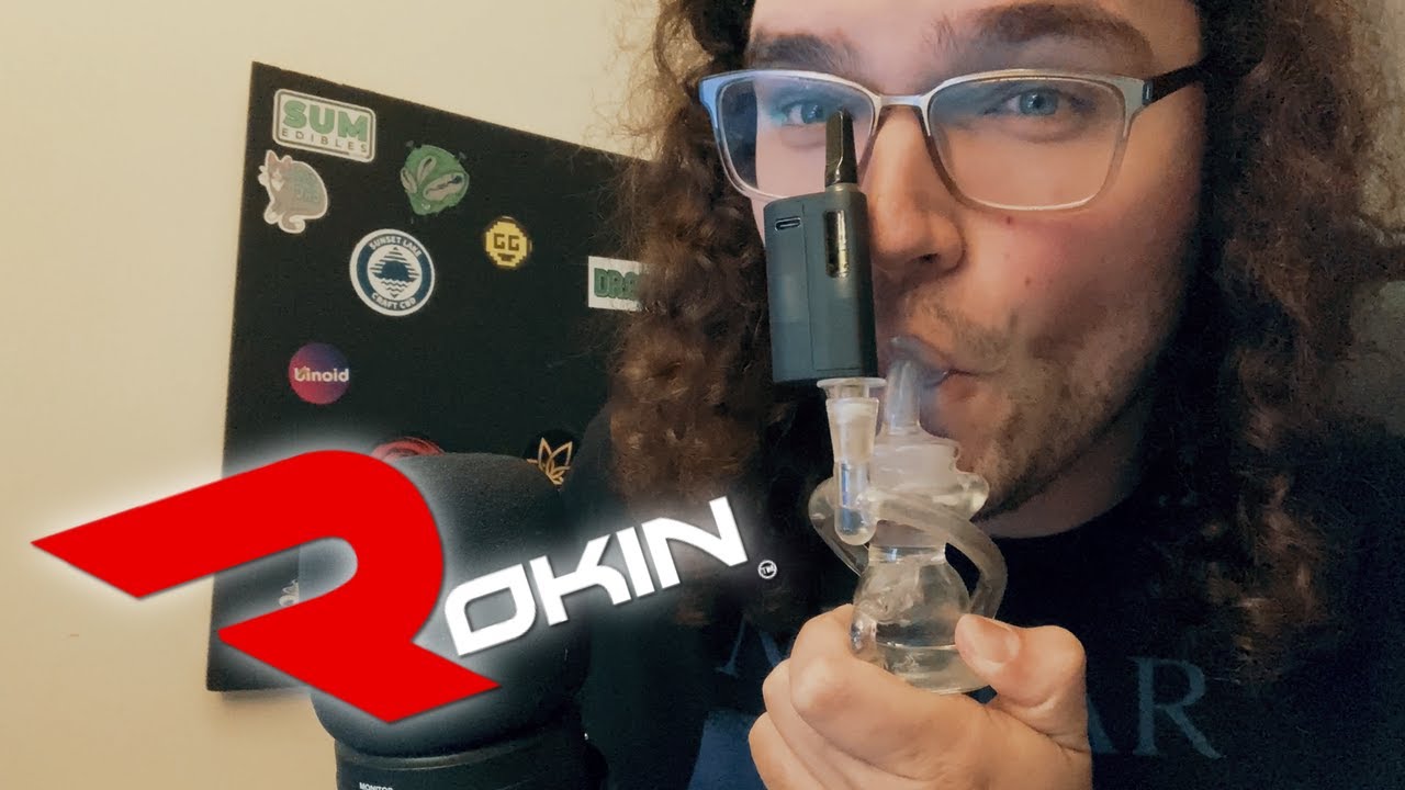 Hitting carts through my Mini Rig! (Rokin Vapes)